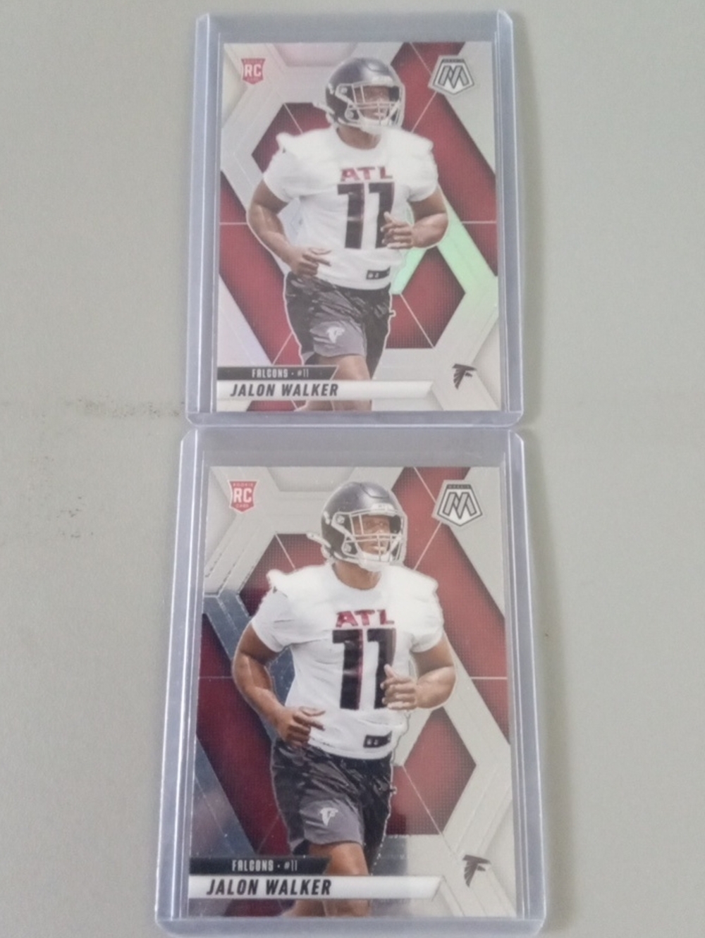 2025 Panini Mosaic Football Trading Card Lot- Jalon Walker (ATL) Silver And Base